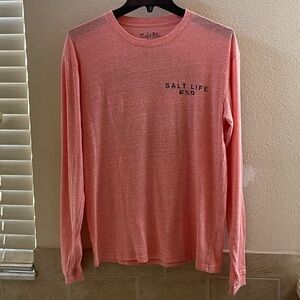 Salt Life Men's Pink Long Sleeve Shirt